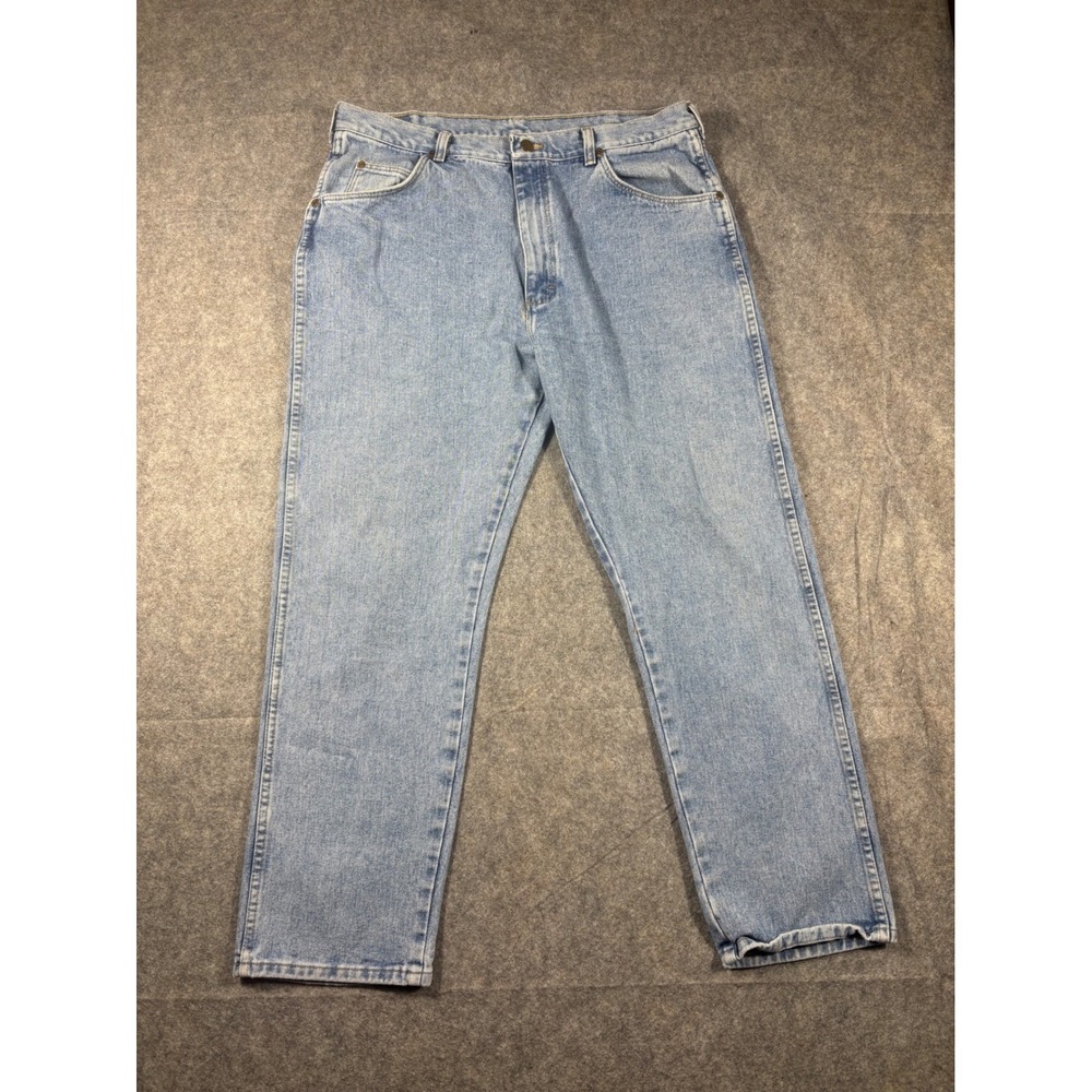 Wrangler Mens Light Wash Straight Leg‎ Denim Jeans Size 36x30